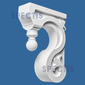 BL3004 Ornate Scroll Eave Bracket 5"W x 21.5"H x 15.5"P