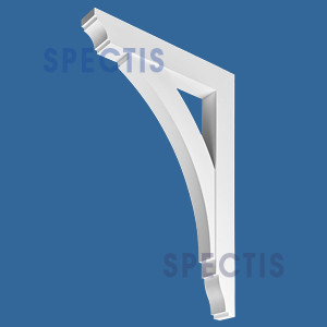BL3104 Curved Decorative Eave Bracket 3"W x 34"H x 23"P