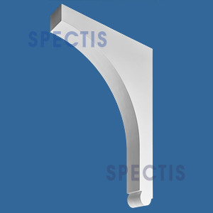 BL3158 Curved Decorative Eave Corbel 6"W x 48"H x 32"P