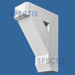 BL3188 Angled Decorative Eave Bracket – 3½″ W × 11″ H × 9″ Projection