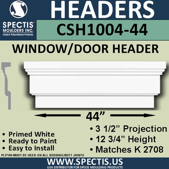CSH1004-44 Crosshead for Window/Door 3.25"P x 12.75"H x 44"W
