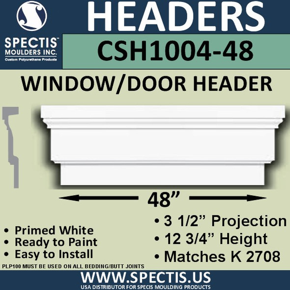 CSH1004-48 Crosshead for Window/Door 3.25"P x 12.75"H x 48"W