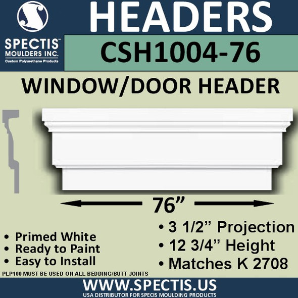 CSH1004-76 Crosshead for Window/Door 3.25"P x 12.75"H x 76"W