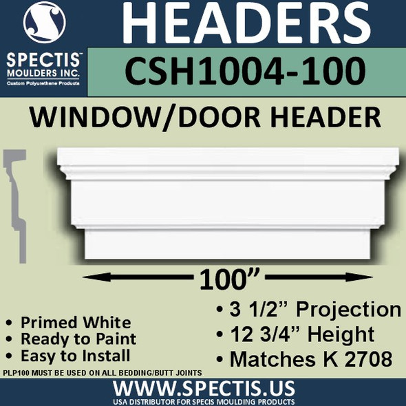 CSH1004-100 Crosshead for Window/Door 3.25"P x 12.75"H x 100"W