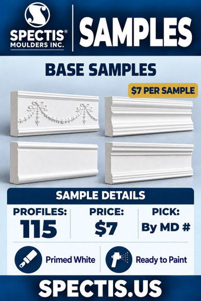 Base Moulding Samples — 115 Profiles — $7 per Sample