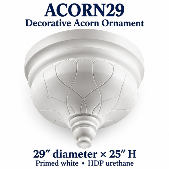 ACORN29 Decorative Acorn Ornament, 29″ diameter × 25″ H