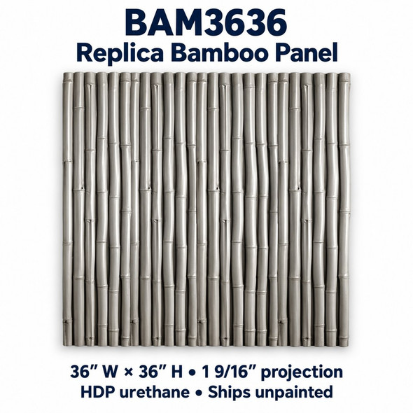 BAM3636 Replica Bamboo Panel, 36″ W × 36″ H × 1 9/16″ P