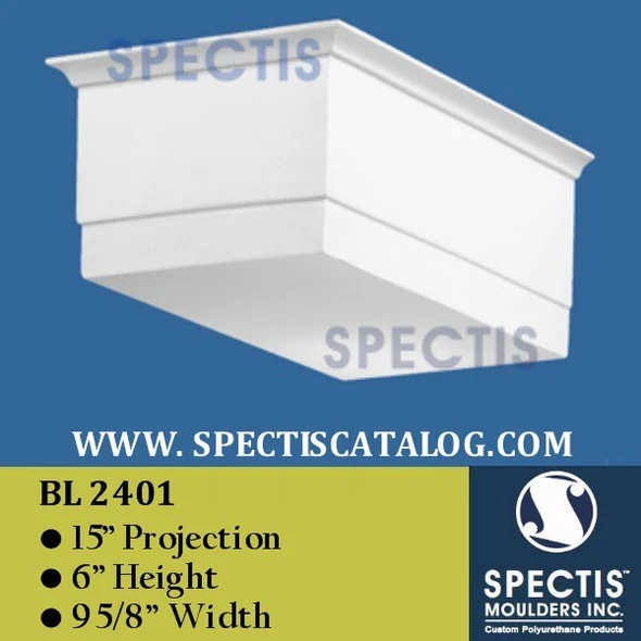 BL2401 Corbel Block or Eave Bracket 9.25"W x 6"H x 15" P