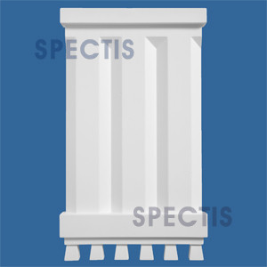 BL2407 Fluted Triglyph Block 9.5"W x 16.25"H x 1.125"P