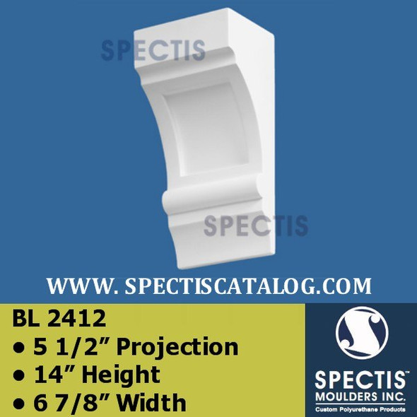 BL2412 Corbel or Eave Bracket 5 1/2""Projection 14"H 6 7/8" W