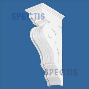 BL2429 Fluted Scroll Tall Corbel 11"W x 35"H x 17.5"P