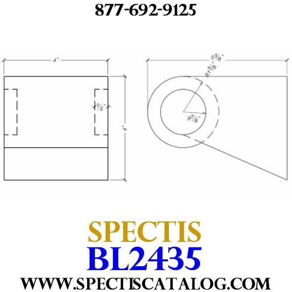 BL2435 Corbel Block or Eave Bracket 4"W x 4"H x 5.25" P