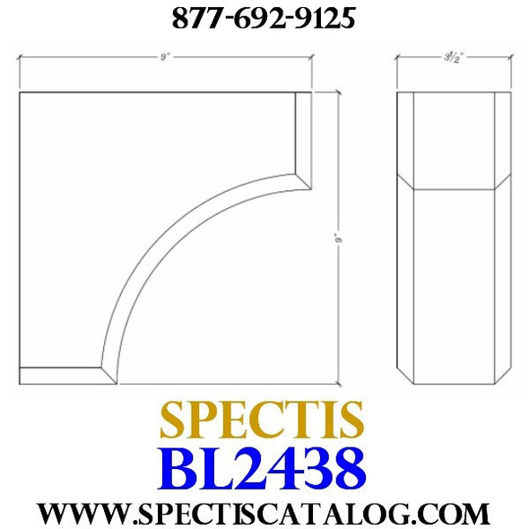 BL2438 Corbel Block or Eave Bracket 3.5"W x 9"H x 9" P
