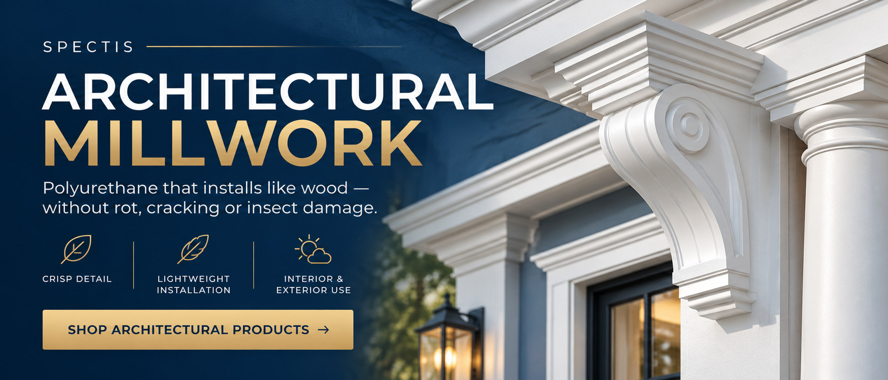 Spectis polyurethane architectural millwork: brackets, columns and trim - shop all architectural products