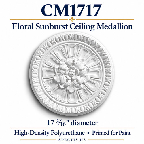 CM1717 floral sunburst ceiling medallion