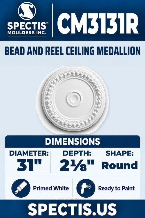 CM3131R oval-bead rim ceiling medallion