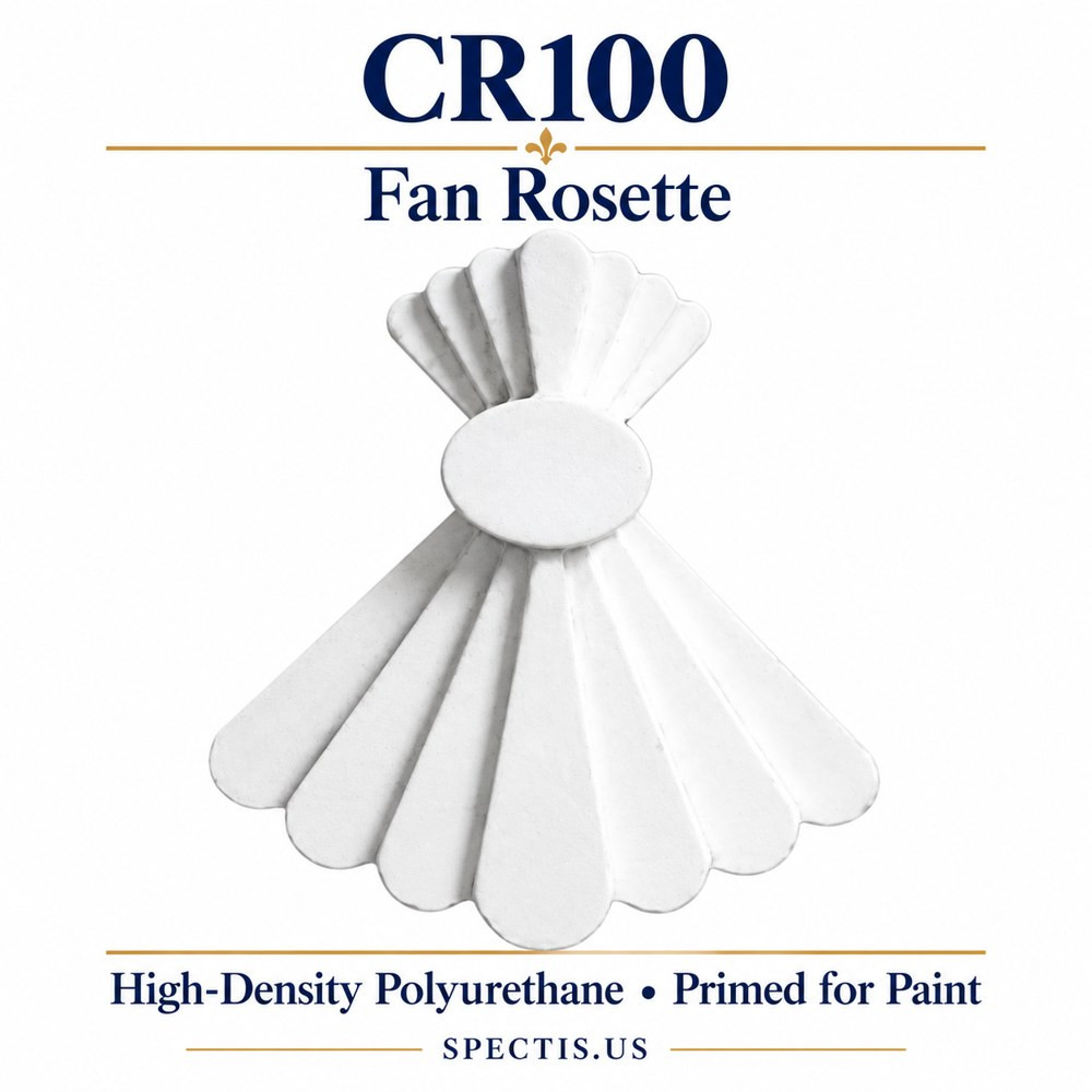 CR100 Fan Rosette — HDP — 5⅛″ × 5⅜″