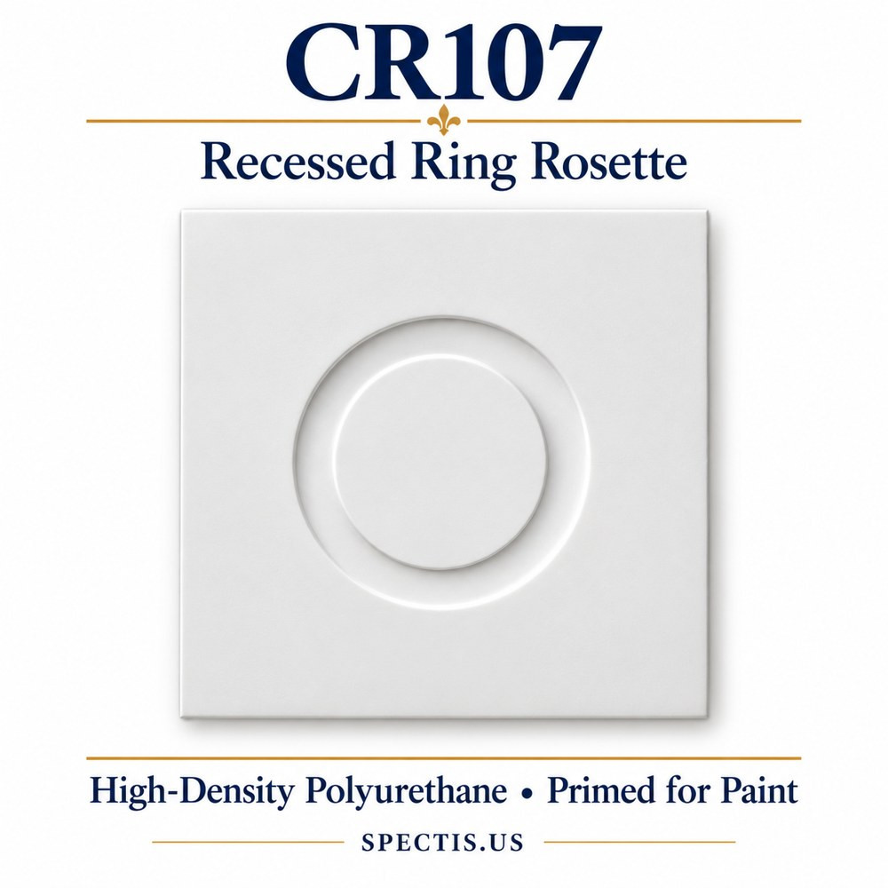 CR107 Recessed Ring Rosette — HDP — 11½″ × 12″