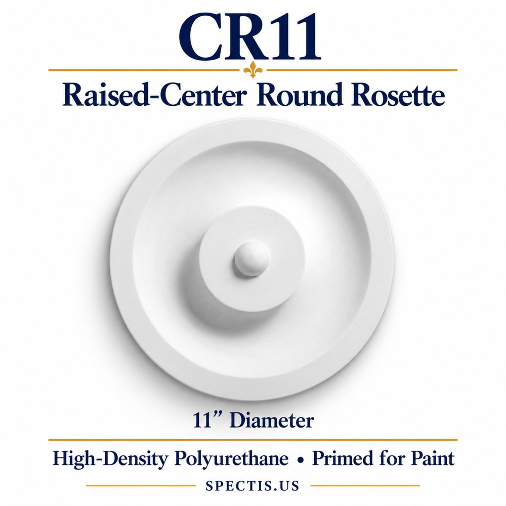 CR11 Raised-Center Round Rosette — HDP — 11″ Diameter