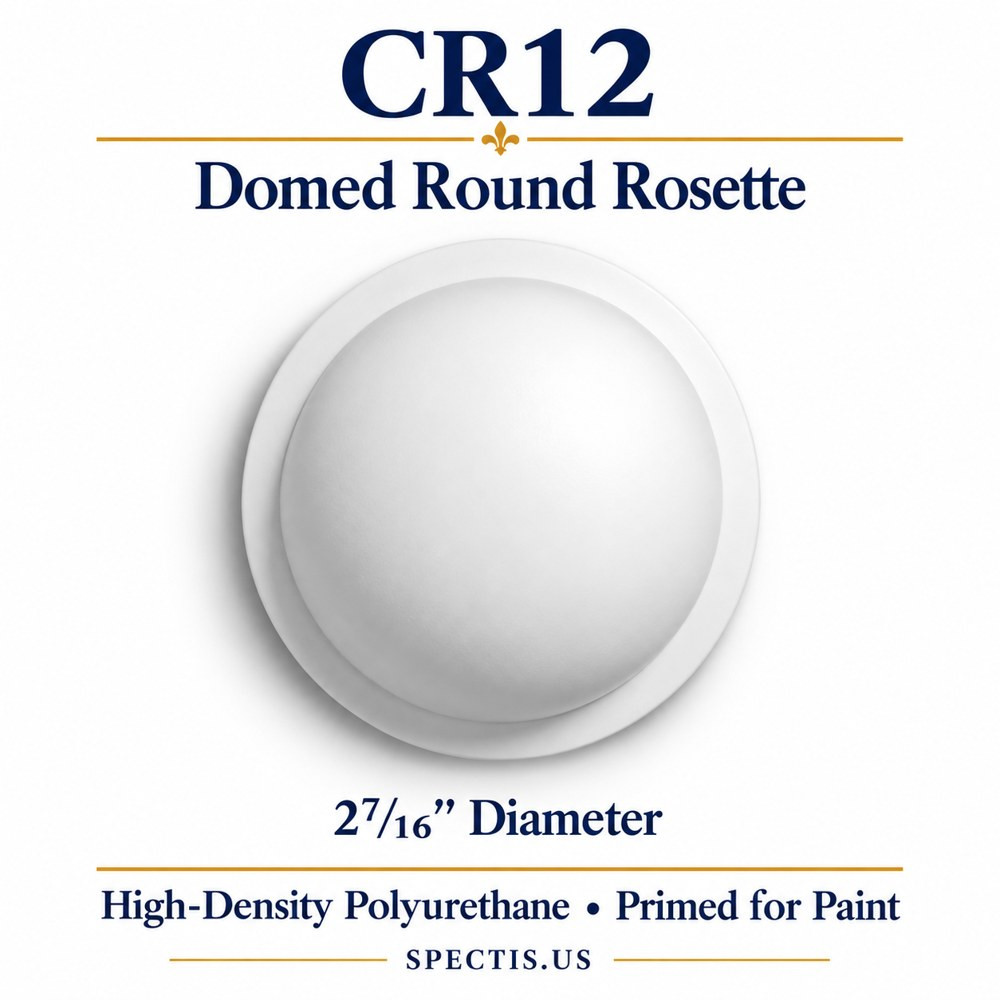 CR12 Domed Round Rosette — HDP — 2⁷⁄₁₆″ Diameter