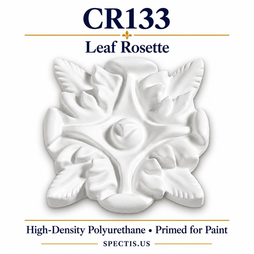 CR133 Leaf Rosette — HDP — 3¾″ × 3¾″