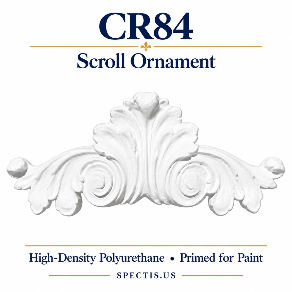 CR84 Scroll Ornament — HDP — 8″ × 3¹¹⁄₁₆″