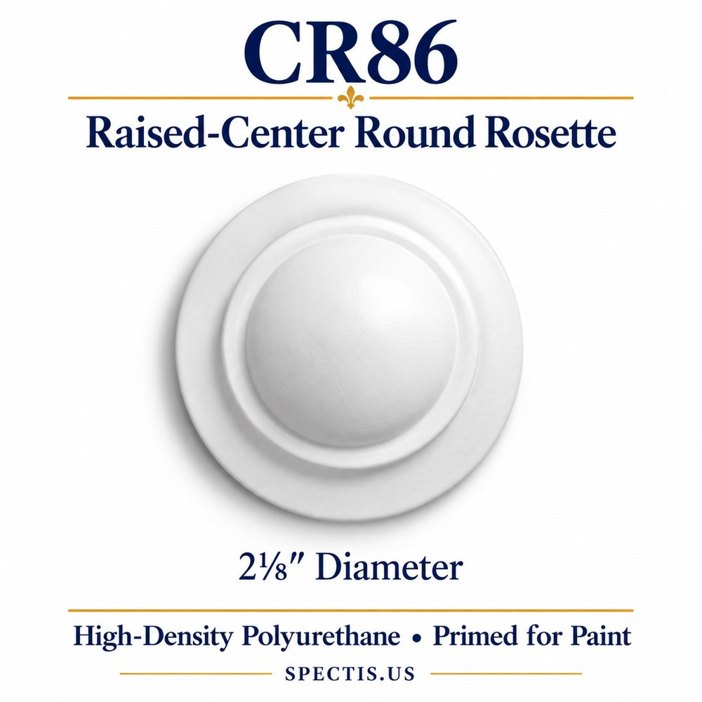 CR86 Raised-Center Round Rosette — HDP — 2⅛″ Diameter