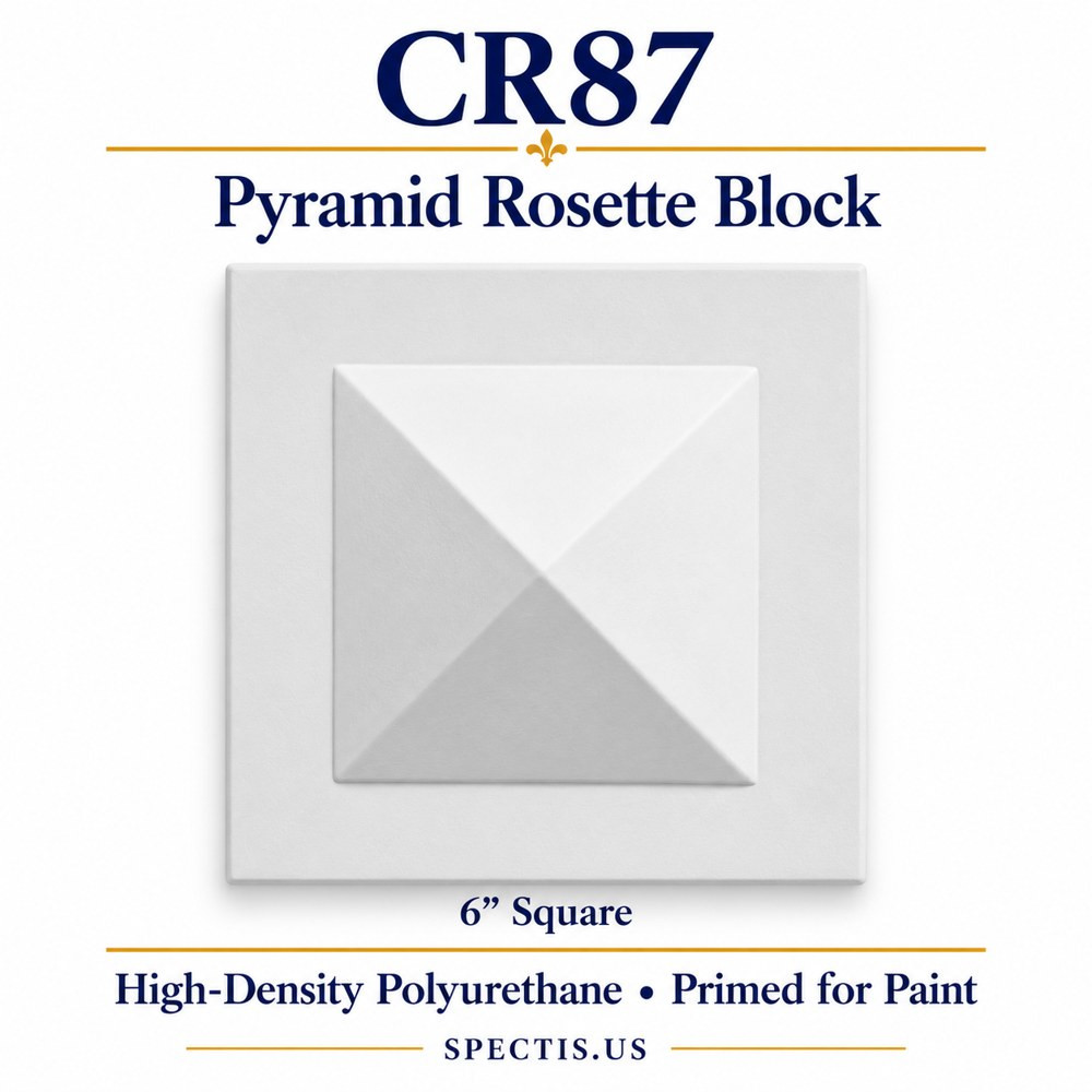 CR87 Pyramid Rosette Block — HDP — 6″ Square