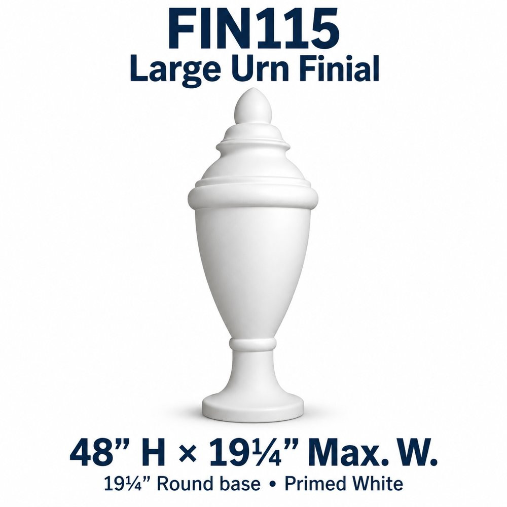 FIN115 Large Urn Finial; 48″ H × 19¼″ Max. W