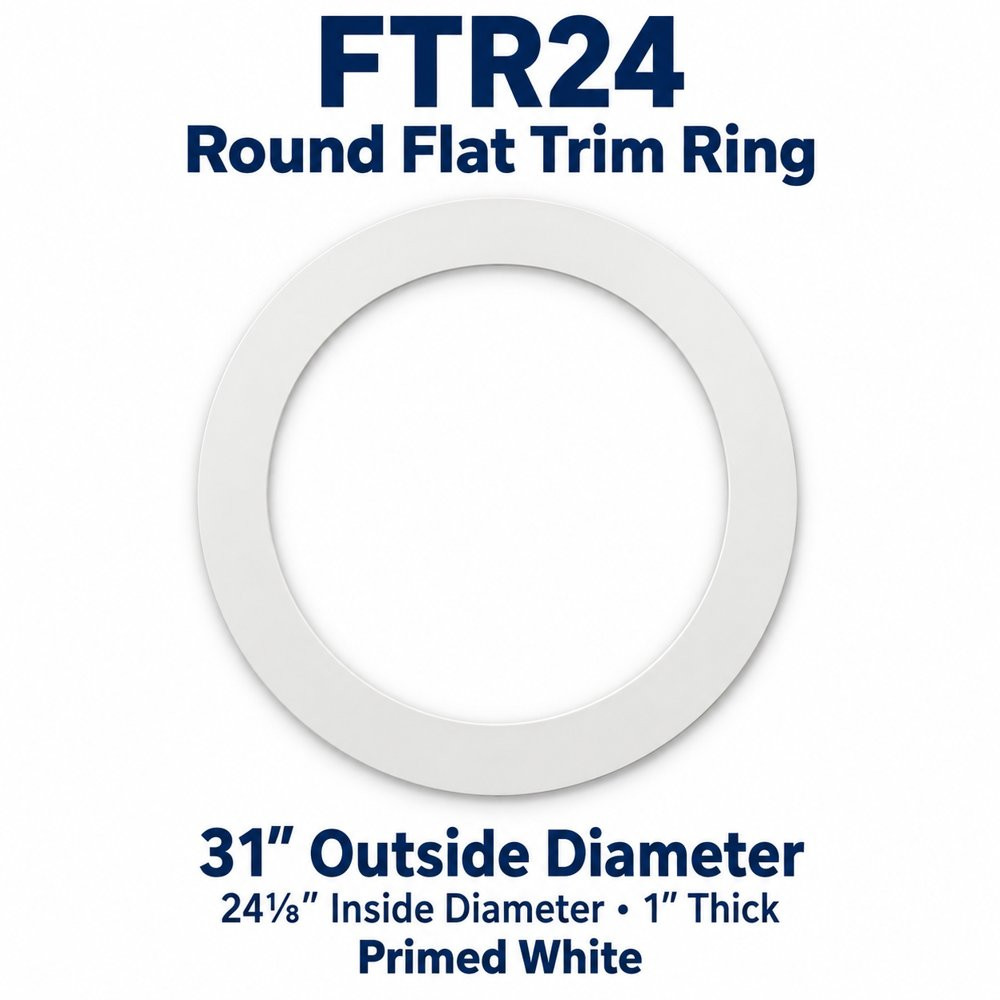 FTR24 Round Flat Trim Ring; 31″ Outside Diameter; 24⅛″ Inside Diameter • 1″ Thick