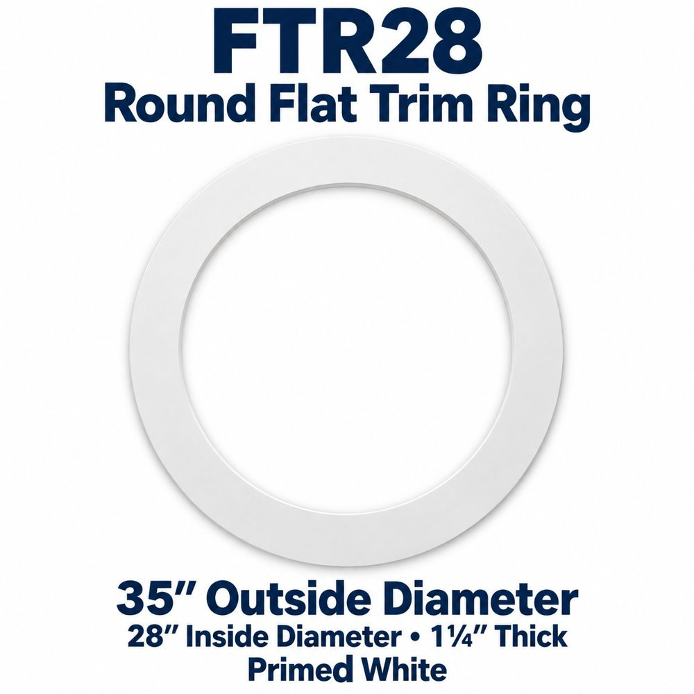 FTR28 Round Flat Trim Ring; 35″ Outside Diameter; 28″ Inside Diameter • 1¼″ Thick