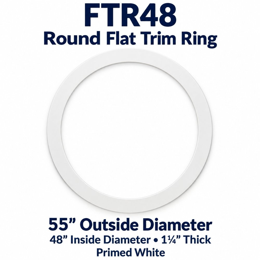 FTR48 Round Flat Trim Ring; 55″ Outside Diameter; 48″ Inside Diameter • 1¼″ Thick