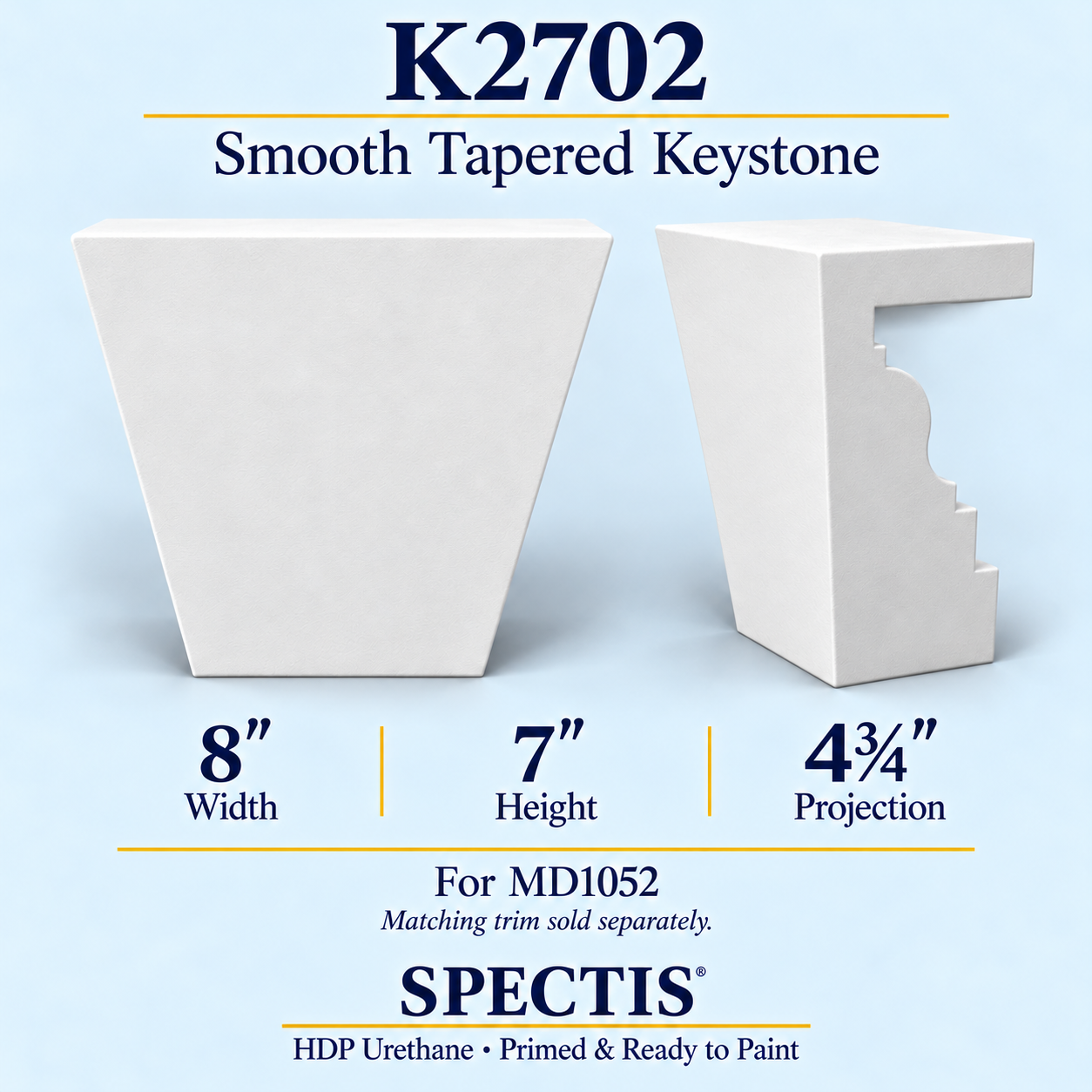 K2702 matching keystone for CSH1052 crossheads, sold separately
