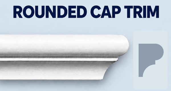 MD1059 Rounded Cap Trim — moulding and grey side profile