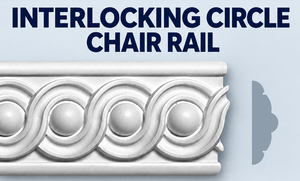 MD1060 Interlocking Circle Chair Rail — moulding and grey side profile
