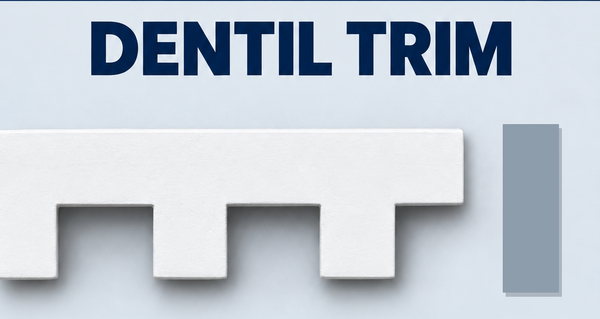 MD1070 Dentil Trim, moulding and grey side profile