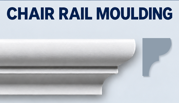 MD1077 Chair Rail Moulding, moulding and grey side profile