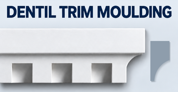 MD1080 Dentil Trim Moulding, moulding and grey side profile