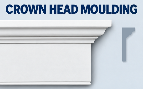 MD1083 Crown Head Moulding, moulding and grey side profile