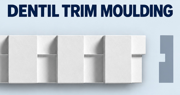MD1105 Dentil Trim Moulding and grey side profile