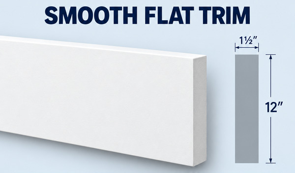 MD1108-12 Smooth Flat Trim and grey side profile