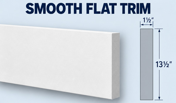 MD1108-13.5 Smooth Flat Trim and grey side profile
