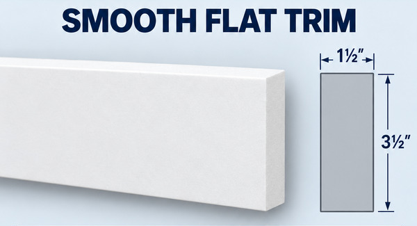 MD1108-3.5 Smooth Flat Trim and grey side profile
