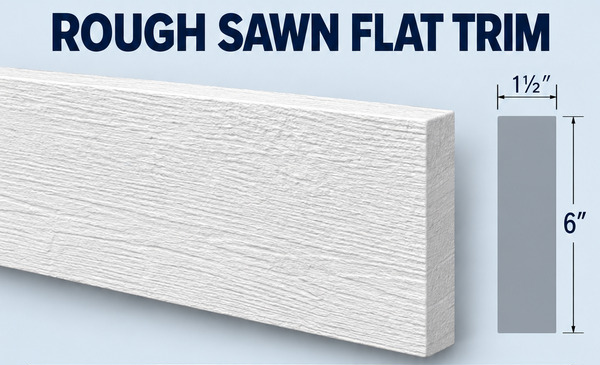 MD1108-6RS Rough Sawn Flat Trim and grey side profile