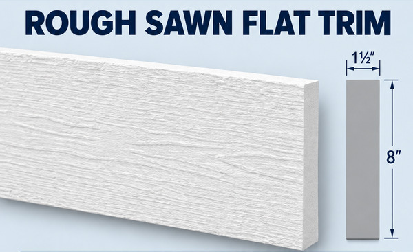 MD1108-8RS Rough Sawn Flat Trim and grey side profile