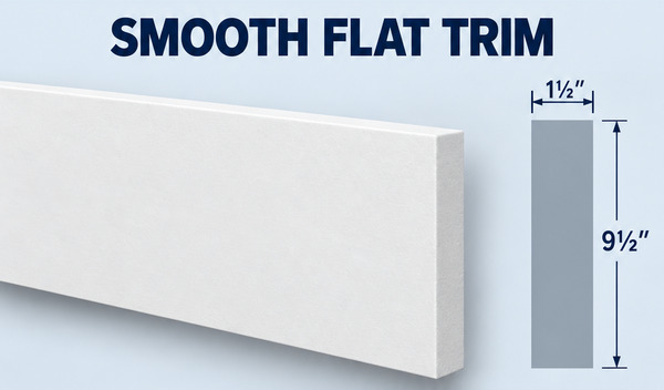 MD1108-9.5 Smooth Flat Trim and grey side profile