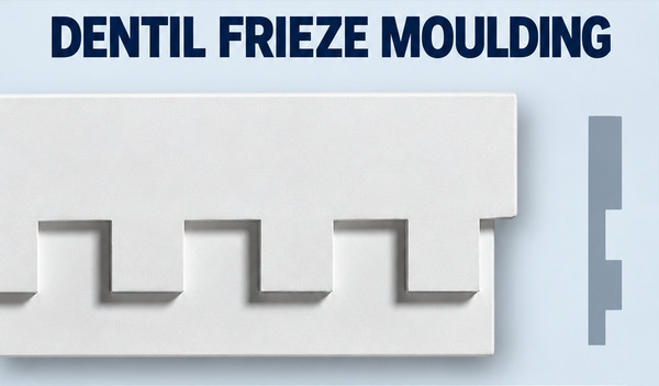 MD1109 Dentil Frieze Moulding and grey side profile