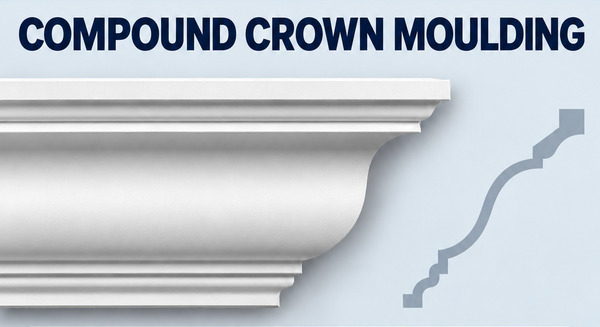 MD1112 Compound Crown Moulding and grey side profile