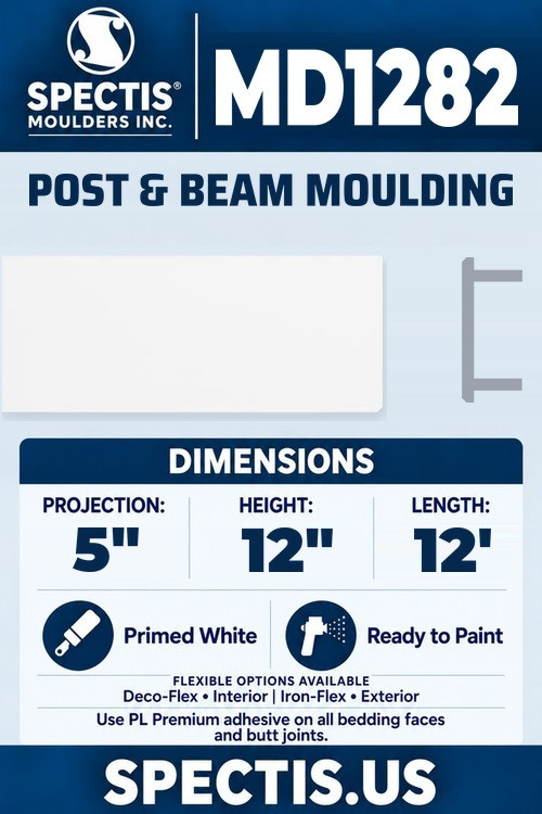 MD1282 post & beam moulding section and side profile