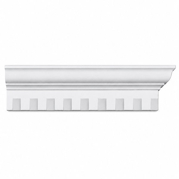 MD1285 cove dentil crown moulding section and side profile